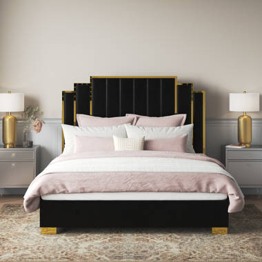 Orren Ellis Lafever Vegan Leather Sleigh Bed Reviews Wayfair